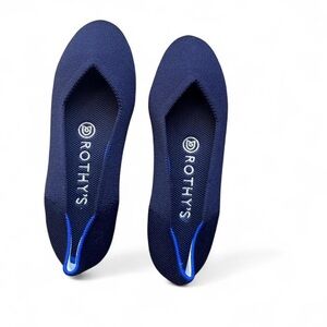 Rothy's Navy Knit Pointed flats